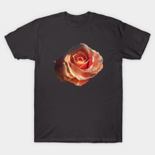 Coral Yellow Rose T-Shirt